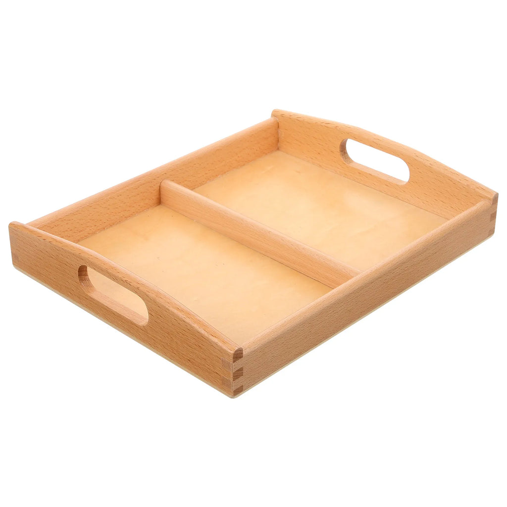 Wooden Tray Toddler Funny Teaching Aids Practical Serving Tray Art Craft Organizing tool Early Learning Sensory Project supplies
