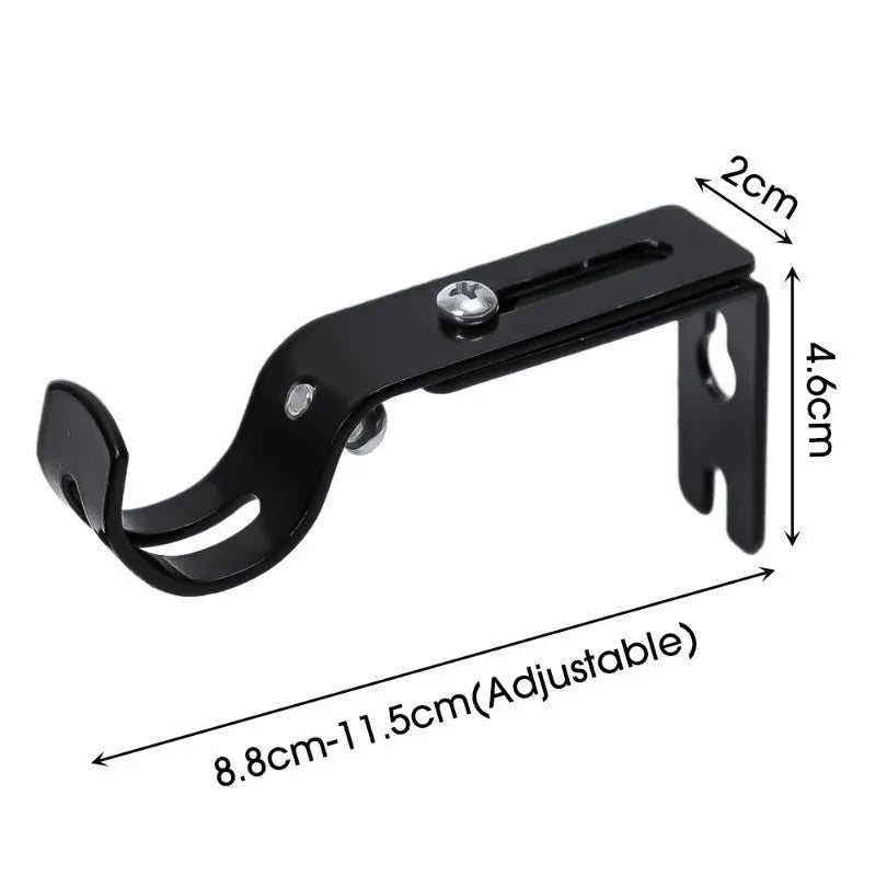 2/4Pcs Adjustable Extendable Durable Window Curtain Rod Holder With Screws Wall Bracket Hanging Hooks Furniture Hardware Tools