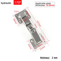 Soft Closing Hydraulic Hinges, 170 Degree Damping Buffer Cabinet Furniture Folding Hinge, Suitable for plate thickness 16-40mm