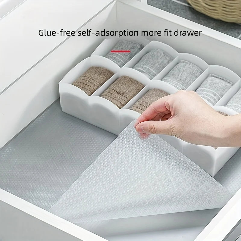 Easy-Clean Waterproof EVA Cabinet Drawer Mat Oil & Stain Resistant Cut-to-Fit for Kitchen Refrigerator Liner & Table Protection