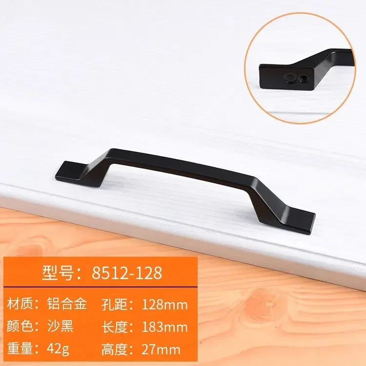 Black Handles Furniture Cabinet Knobs Muebles  Kitchen  Drawer Knobs Cabinet Pulls Cupboard  Knobs