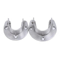 2PCS Stainless Steel Wardrobe Closet Rod Bracket Clothes Seat Curtain Pole Sockets,25Mm Creative Useful