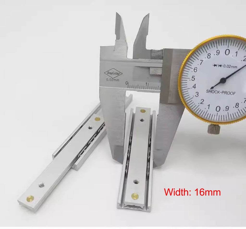 Aluminum alloy slide rail small drawer rail jewelry box electronic and electrical micro slide rail length: 60~350mm