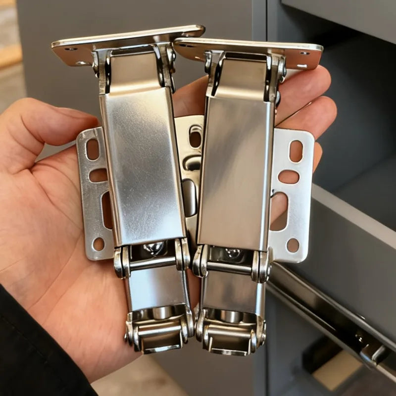 170° Frameless Soft Close Cabinet Hinges with Screws Heavy Duty Damping Buffer Closing Corner Cabinet Wardrobe Furniture Hinge