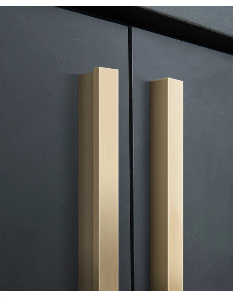 Modern Long Cabinet Door Handles 700-1200mm Brushed Gold Silver T Bar Aluminum Cupboard Pulls Drawer Knob Furniture Hardware