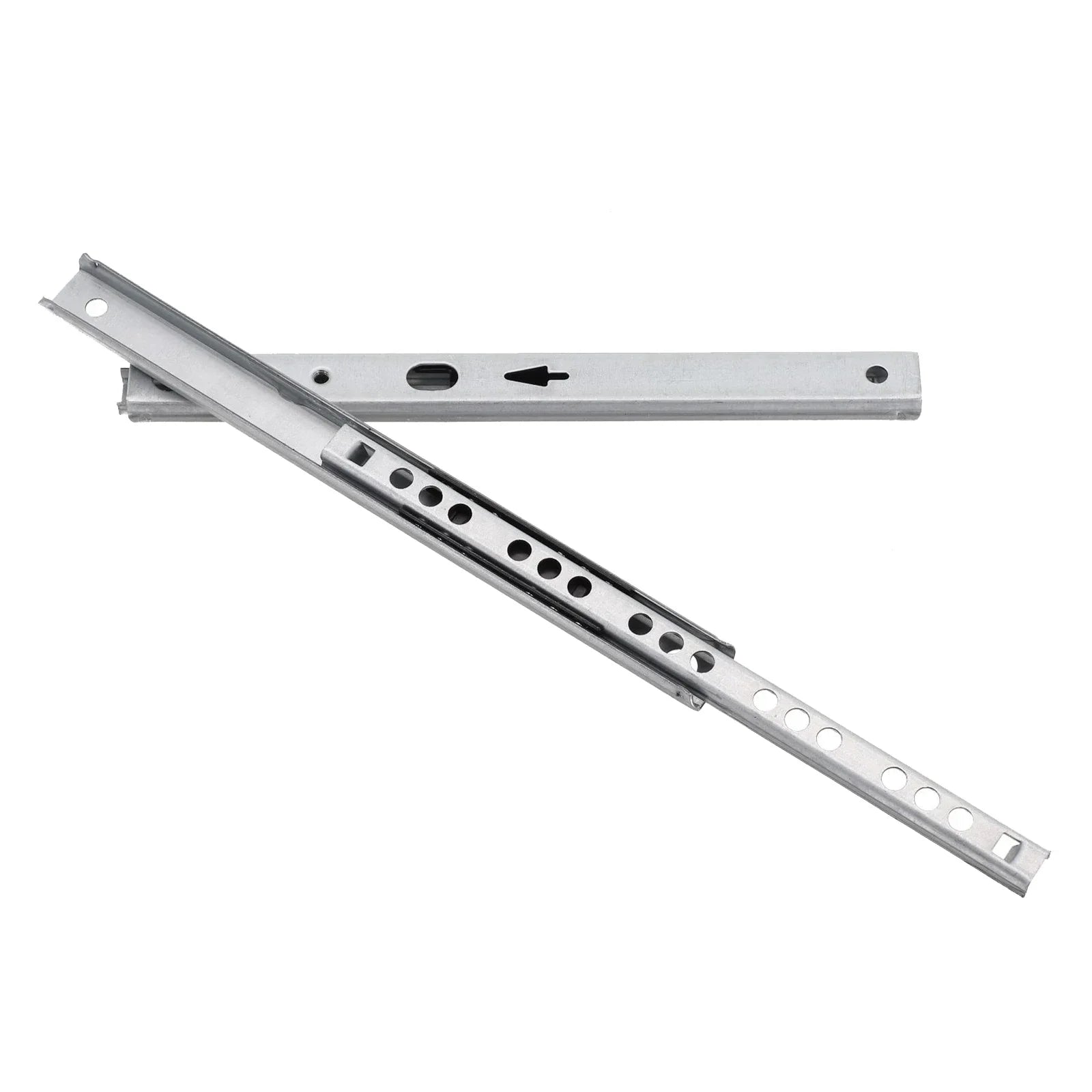 2PCS Kitchen Cupboard Drawer Slides Furniture Guide Rail Full Extension Parts Width 17mm Color As Pictures Show