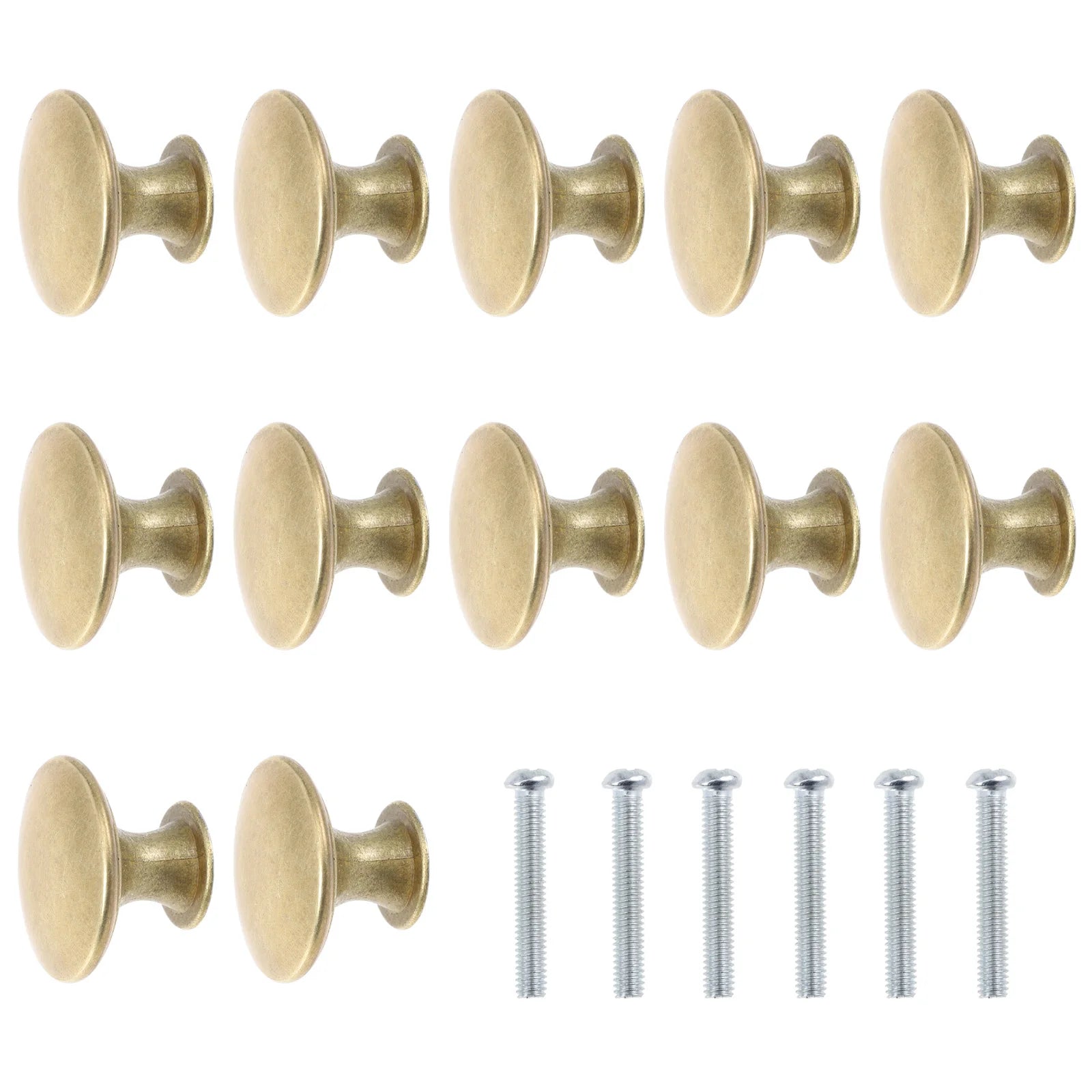 12Pcs Kitchen Cabinet Handles Brass Drawer Small Knobs Door Cupboard Wardrobe Drawer Door Knobs Cupboard Cabinet Pull Handles