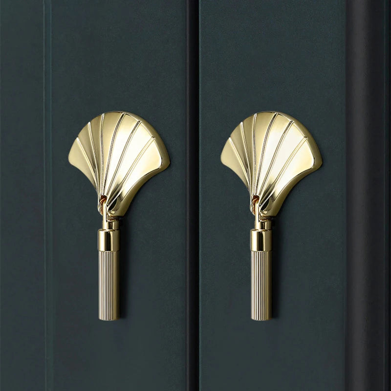 Modern High-end Cabinet Door Handle Cabinet, Kitchen Cabinet, Personalized Light Luxury Fan-shaped Wardrobe, Drawer Handle Knobs