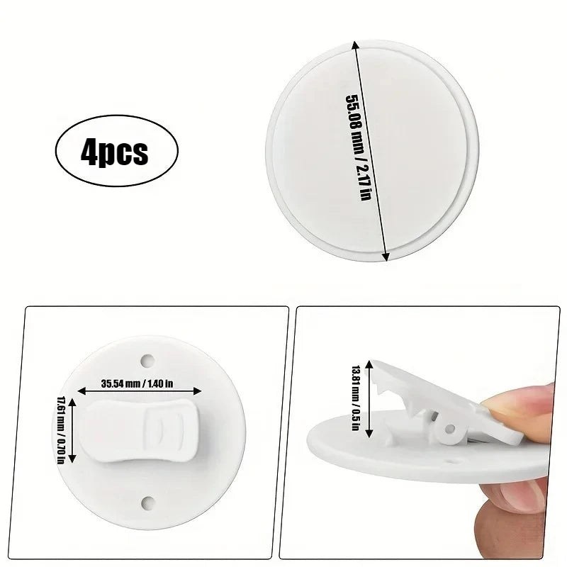 Shower Curtain Clips Shower Room Curtain  Adhesive Windproof Splash Clips Bathroom Curtain Weight Clip Windproof Splash Guard