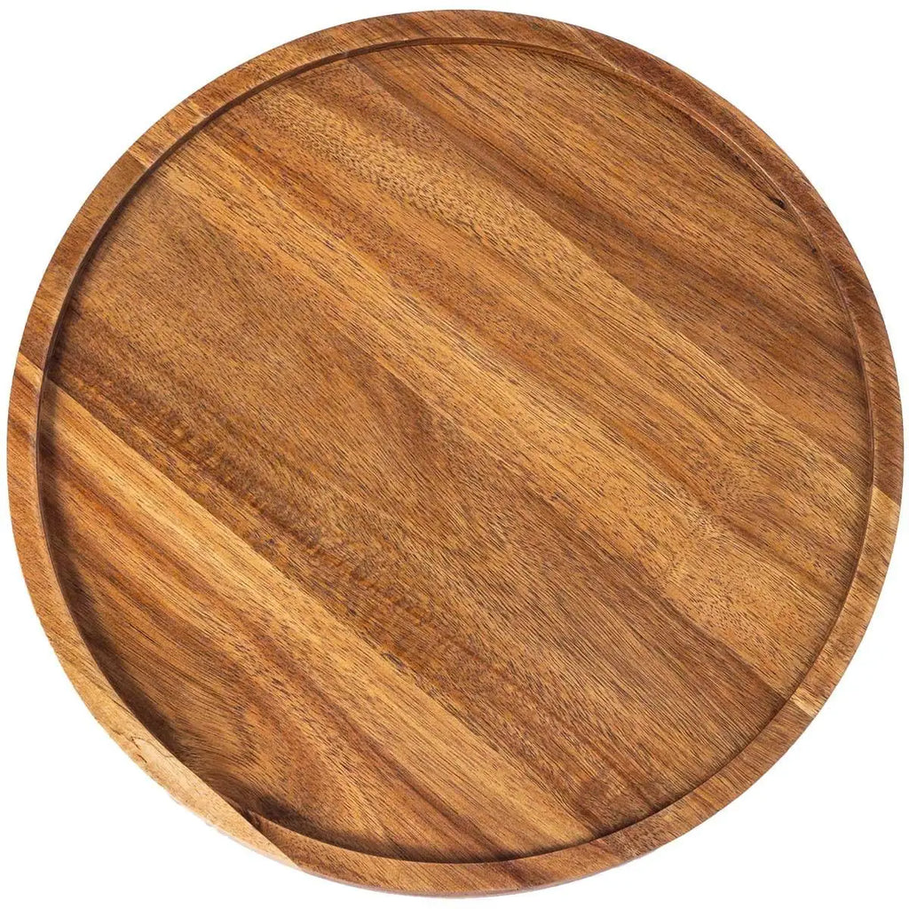 Large round Wooden Food Tray Serving Plate Waterproof l Wood Dert Plate Fruit Tray Wood Crt Decorative Item