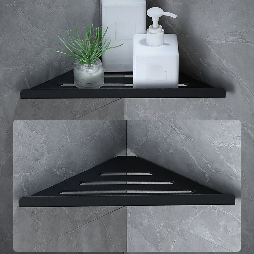 Bathroom Shelves Wall Mount Shower Corner Shelf No-drill 304 Stainless Steel Corner Storage Shampoo Body Wash Organizer