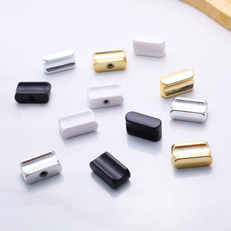 Modern Simple Kithcne Cabinet Door Handles Drawer American Wardrobe Black ABS Knobs and Handles for Furniture Single Hole