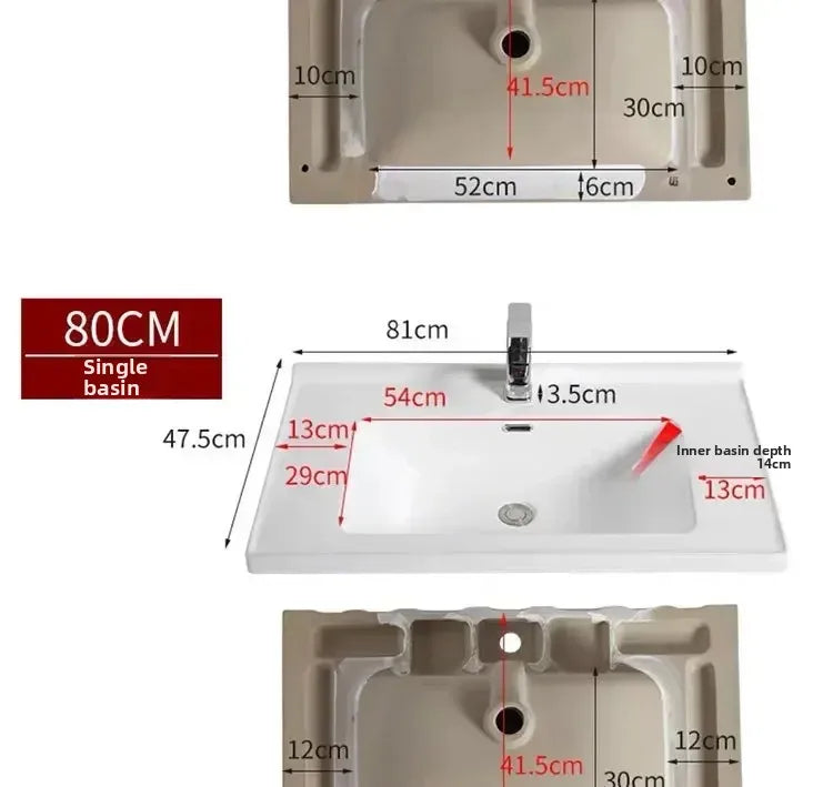 Bathroom Dressing Table and Sink Combination, Rock Plate Integrated Washbasin, Smart Mirror Cabinet, Toilet Furniture