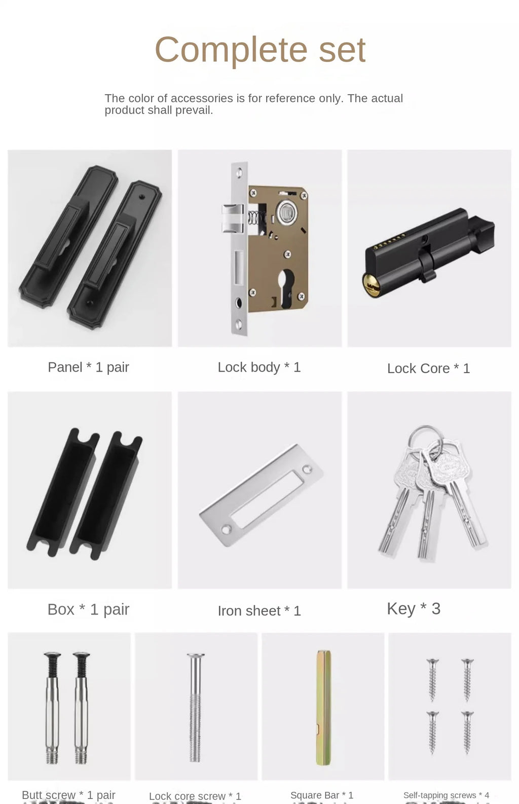 Apartment Room Wood Door Lock Set  House Anti-theft House Interior Door Bedroom Furniture Security Lock For Home Doors With Key