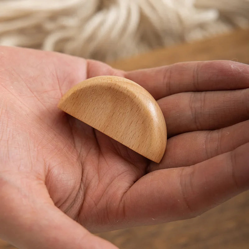 Log wood color cabinet wardrobe door handle modern simple wooden solid wood children's cabinet drawer handles