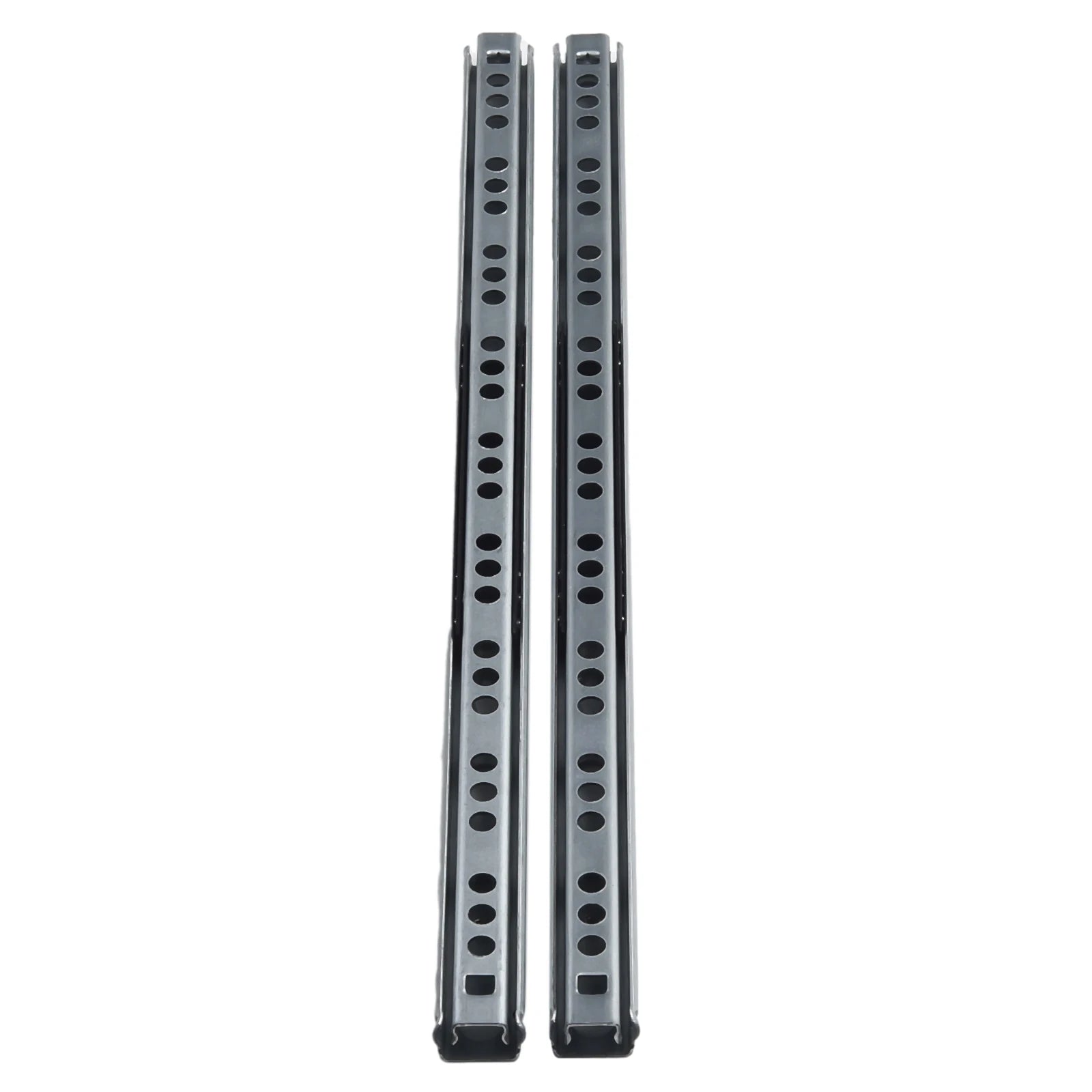 2PCS Kitchen Cupboard Drawer Slides Furniture Guide Rail Full Extension Parts Width 17mm Color As Pictures Show
