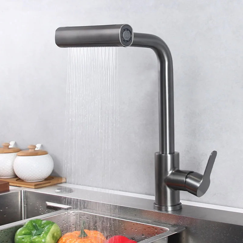 Kitchen Faucets Brass Sink Faucet Pull Out Kitchen Sink Water Tap Deck Mounted Mixer Stream Sprayer Head Hot Cold Taps