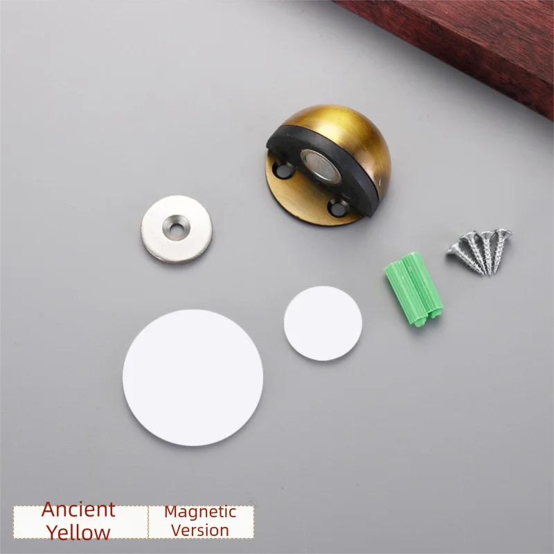 New No-Drill Magnetic Door Stopper - Silicone Anti-Collision Buffer for Glass & Bedroom Doors, Windproof Floor Mount