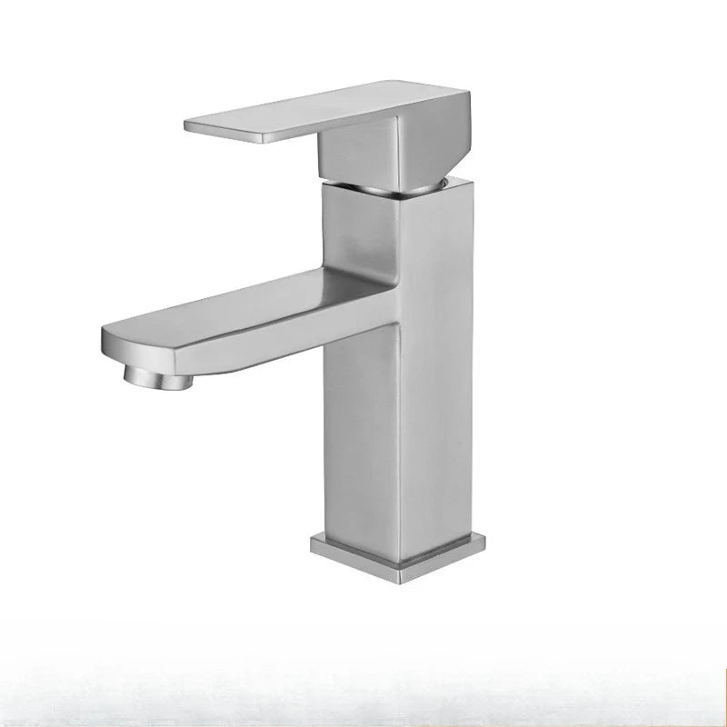 Square Sink Mixer Tap Bathroom Washbasin Mixer Tap Single Handle Pop Up Drain  Matte Black Basin Faucet Deck Mounted