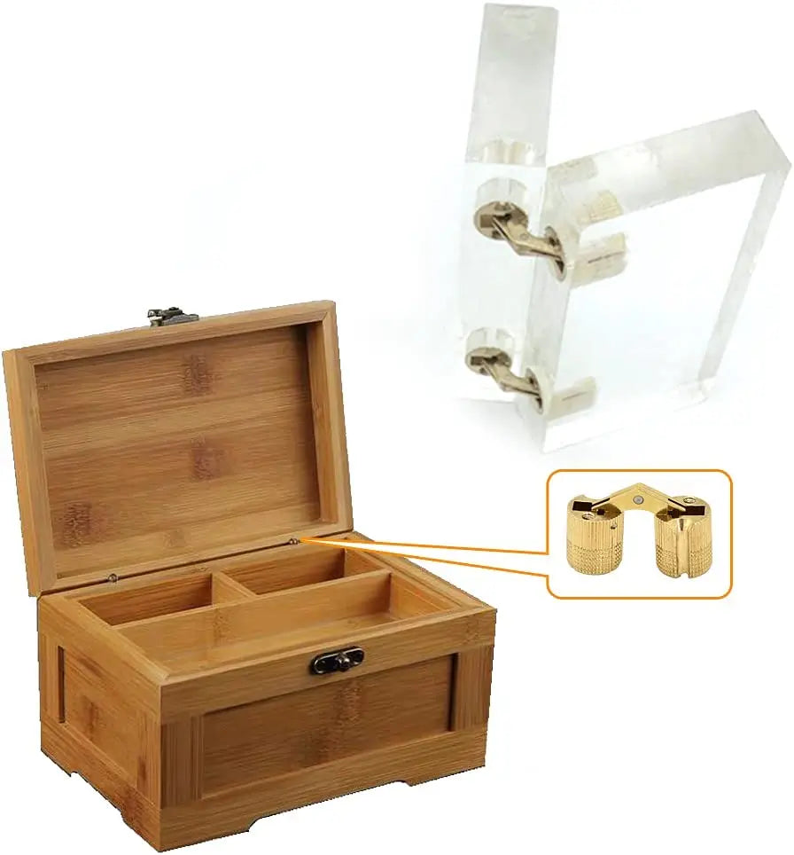 2PCS 8mm-18mm coppers barrel hinges,cylindrical and hidden, are concealed and invisible cabinet hinges for furniture hardware.