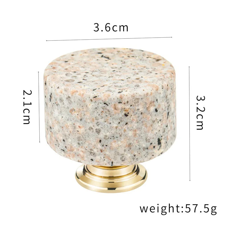 Cylindrical Modern Simple Cabinet Wardrobe Door Handle Drawer Aluminum Alloy Nordic Light Luxury Artificial Marble Handle