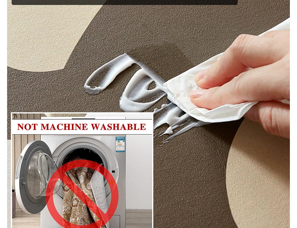 Bathroom Floor Mat Water-absorbing Non-slip Wash-free Carpet Curved Minimalist Beige Bathroom Rug Door Home Decoration Foot Mat