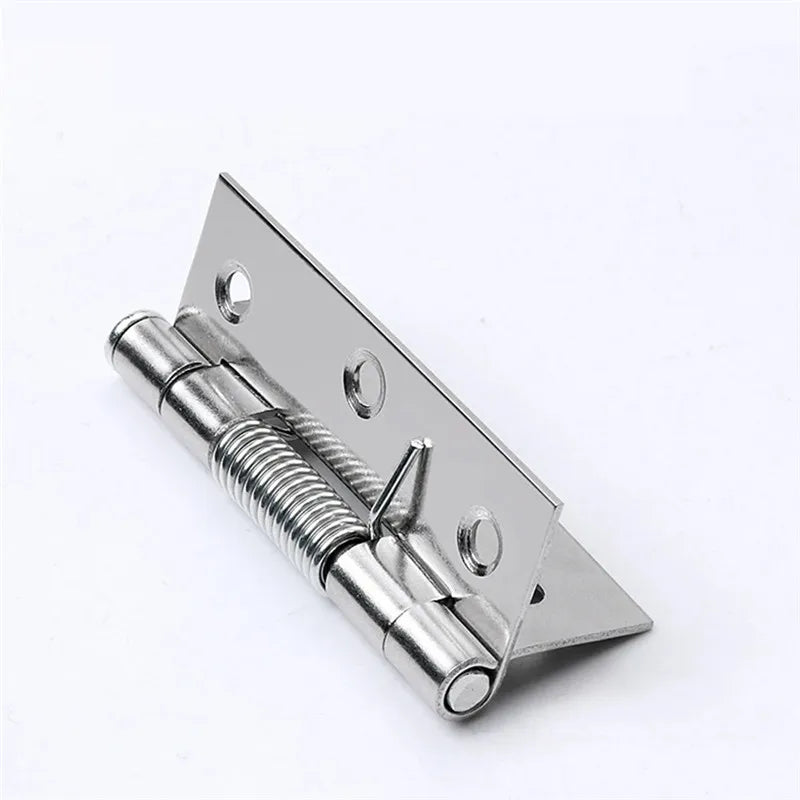 2pcs Self Closing Spring Door Hinge Stainless Steel Hinge For Window Cabinets Jewelry Boxes Automatic Rebound Hardware