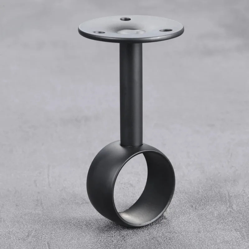 4Pcs 16/19/22/25/32mm Wardrobe Hanger Pipe Bracket Steel Flange Tube Holder for Clothes Curtain Rod Ceiling Fixed Support Clamps