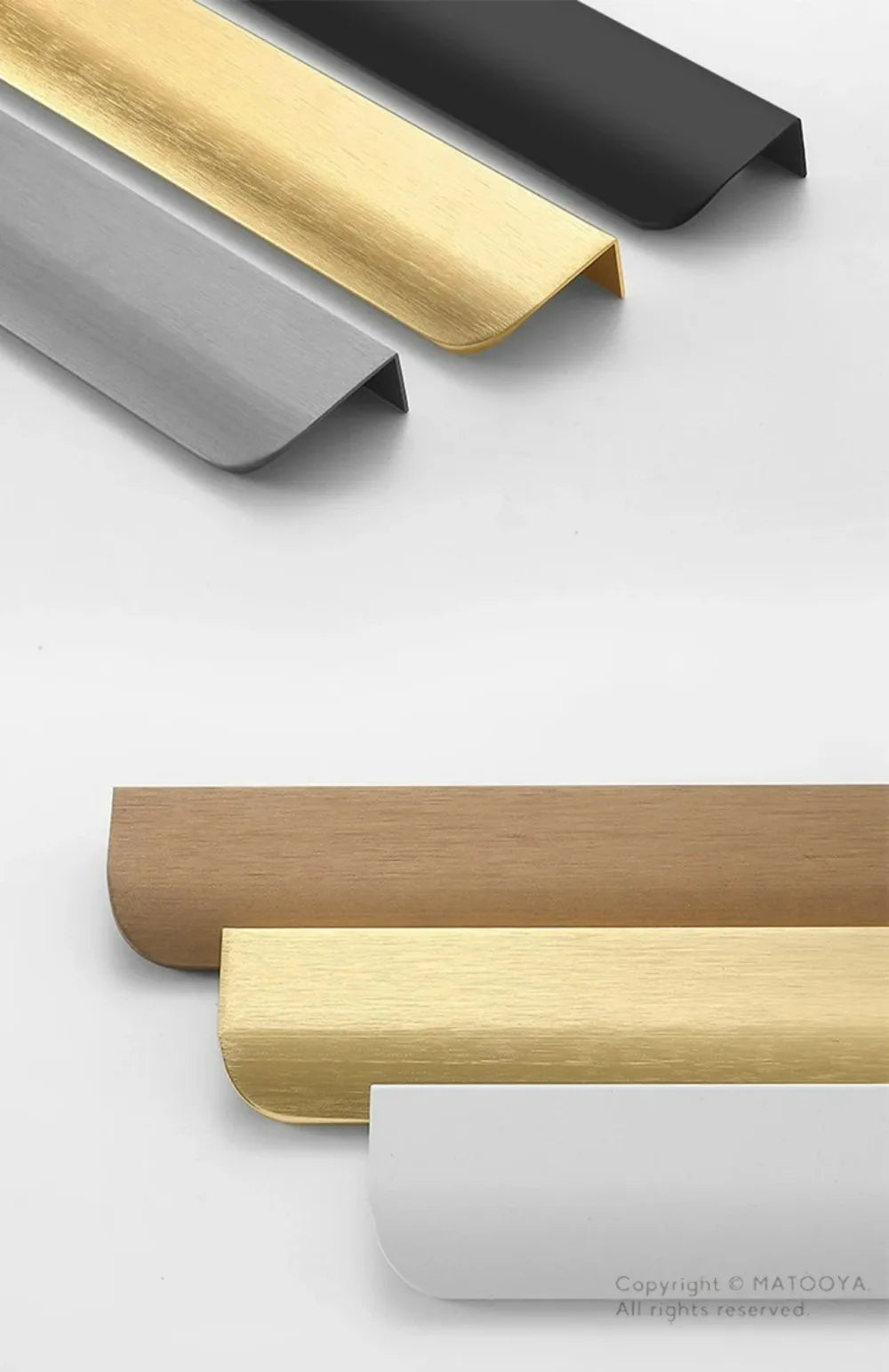 Simple Hidden Cabinet Handles  Kitchen Cupboard Door Pulls Elegance Long Handles Aluminum Alloy  Furniture Handle Hardware
