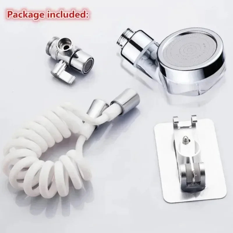 Bathroom Shower Head Set High Pressure Water Saving Handheld Showerhead with Adjustable Spray Settings