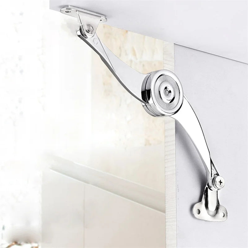 Adjustable Hydraulic Cabinet Hinges – Self-Closing Lift-Up Flap Stay Support For Kitchen Furniture, Durable & Silent Polish