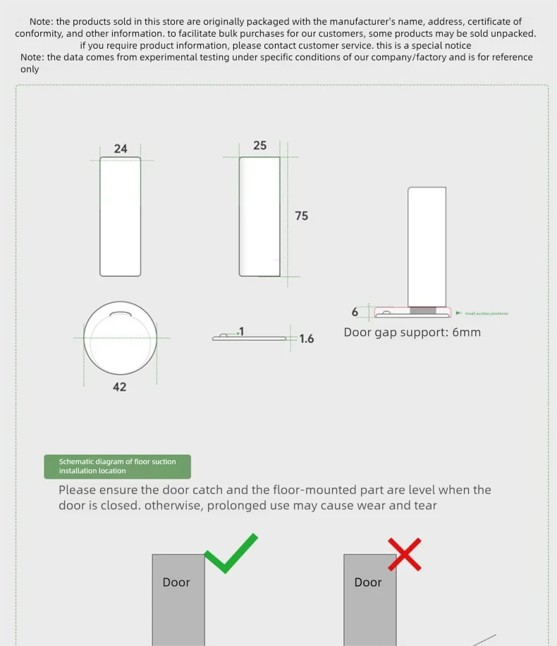 Magnetic Door Stopper -Avoiding Door Damage, Prevents Door Slamming Protects Walls For All Door Materials, Door Hardware