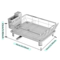 Single Layer Hollow Dish Rack Kitchen Countertop Rack with Drainage Tray Multifunctional Tableware Rack Rust Resistant Durable
