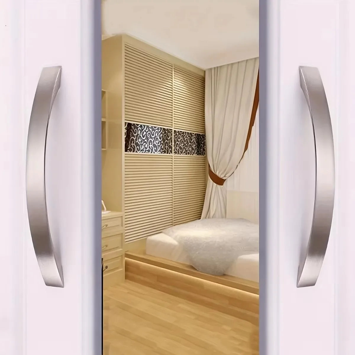 4PCS Cabinet Handles Knobs Aluminum Alloy Door Kitchen Knobs Cabinet Pulls Drawer Furniture Handle Hardware