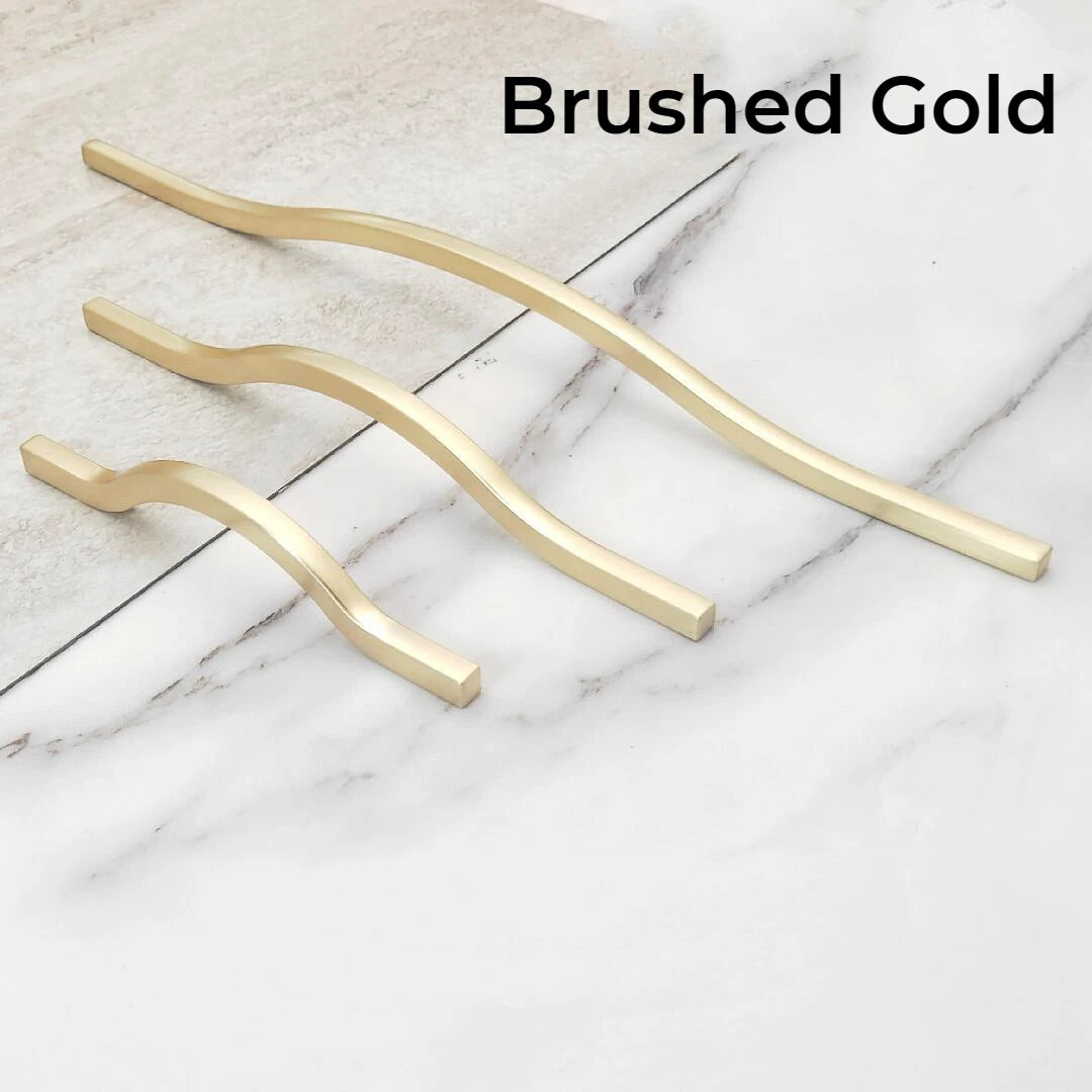 Nordic Handles for Cabinets and Drawers Kitchen Furniture Handles Modern Luxury Gold Wardrobe Drawer Handle Cabinet Door Handle