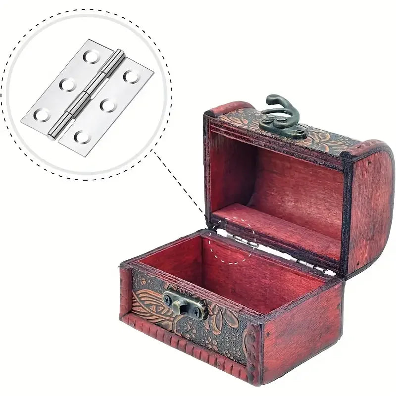 10pcs Stainless Steel Door Hinges Cabinet Doors Windows Wooden Box Flat Hinge Home Furniture Hardware Accessories