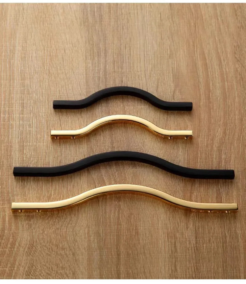 Nordic Handles for Cabinets and Drawers Kitchen Furniture Handles Modern Luxury Gold Wardrobe Drawer Handle Cabinet Door Handle