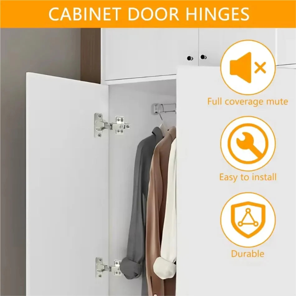 2Pcs Cabinet Hinges Steel Hydraulic Door Hinge Damper Buffer Soft Closing for Kitchen Cupboard Furniture  furniture