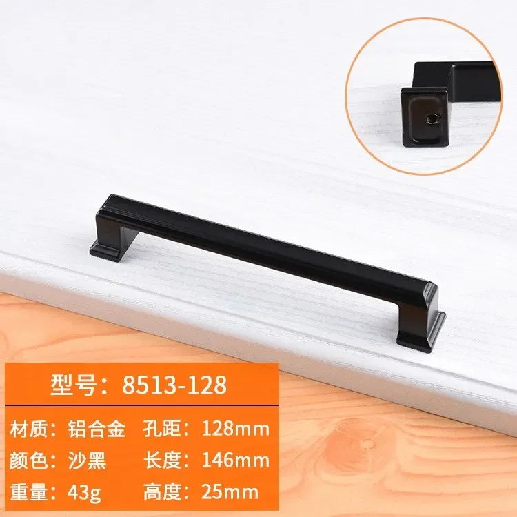 Black Handles Furniture Cabinet Knobs Muebles  Kitchen  Drawer Knobs Cabinet Pulls Cupboard  Knobs