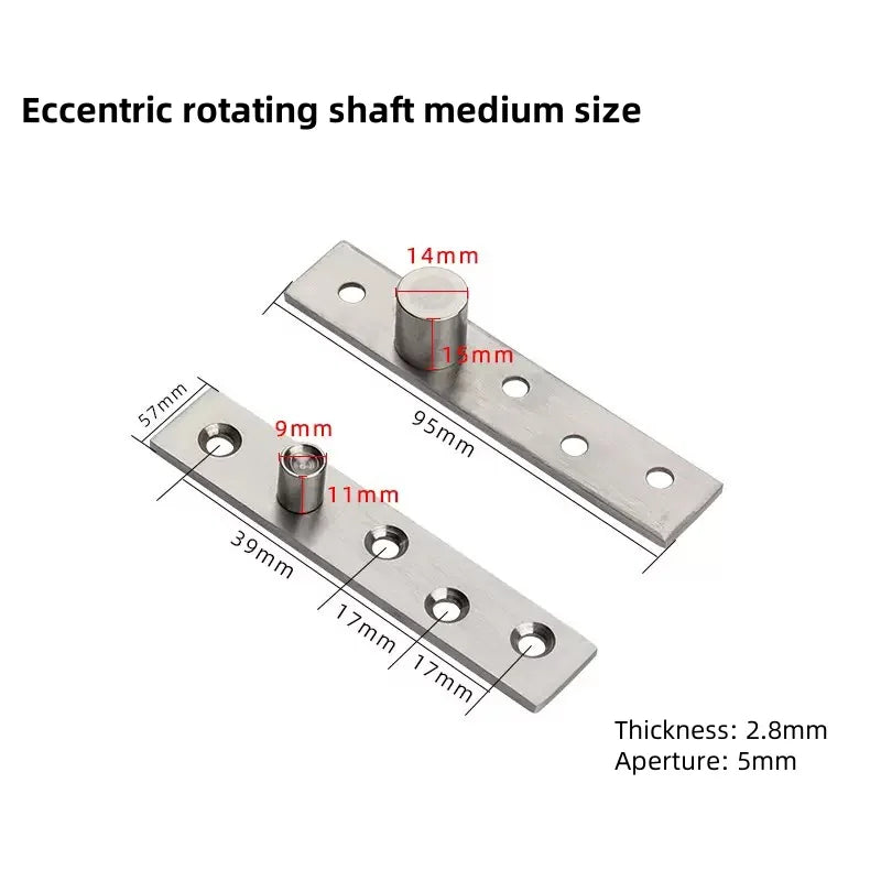 Stainless steel door rotating shaft hinge, 360° rotation, hidden rotating door hinge, furniture hardware