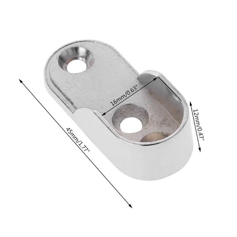 2025 New 2pcs Wardrobe Clothes Tube Support Closet Rod Pole End Bracket Thickening Holder