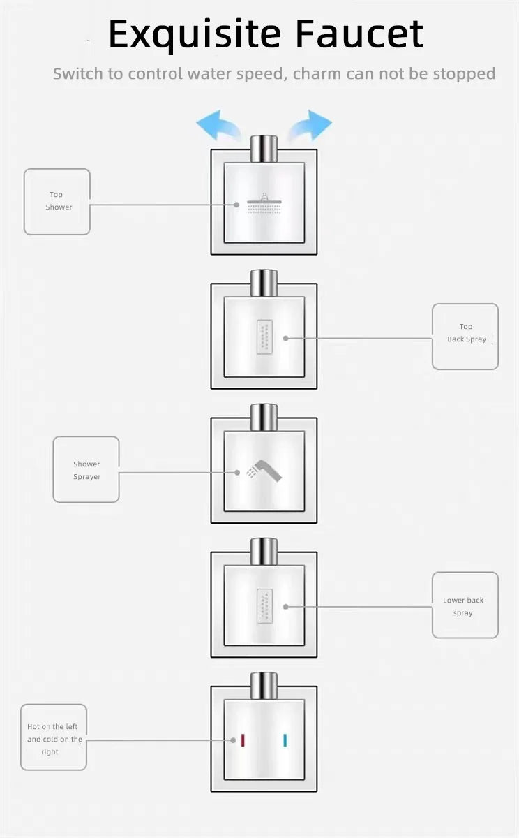New luxury home shower set bathroom accessories set system