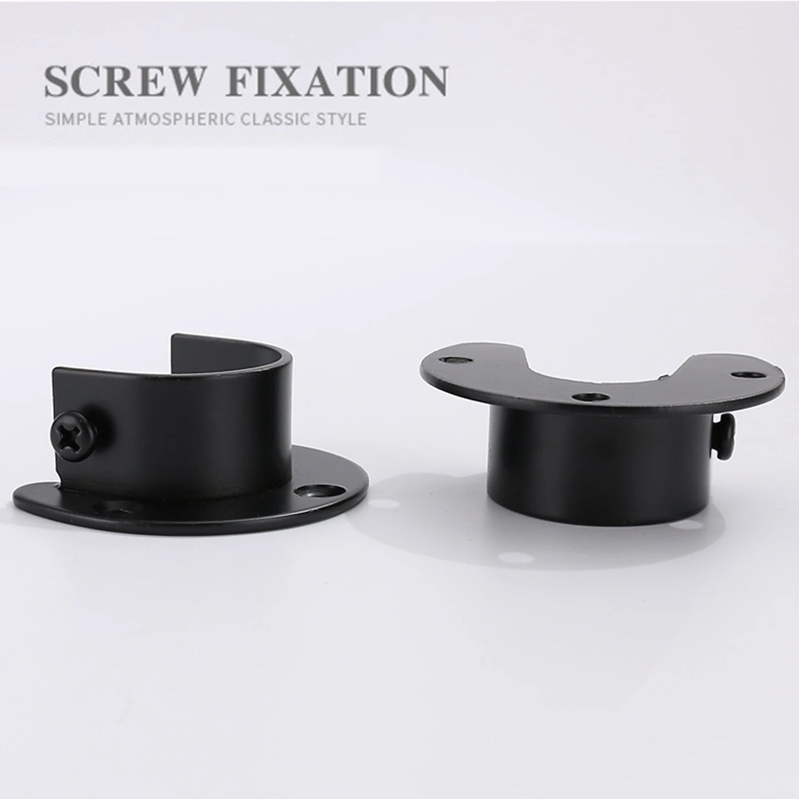 Heavy Duty Closet Rod Bracket with Screws Closet Rod Brackets End Supports Suitable for Closet Rod