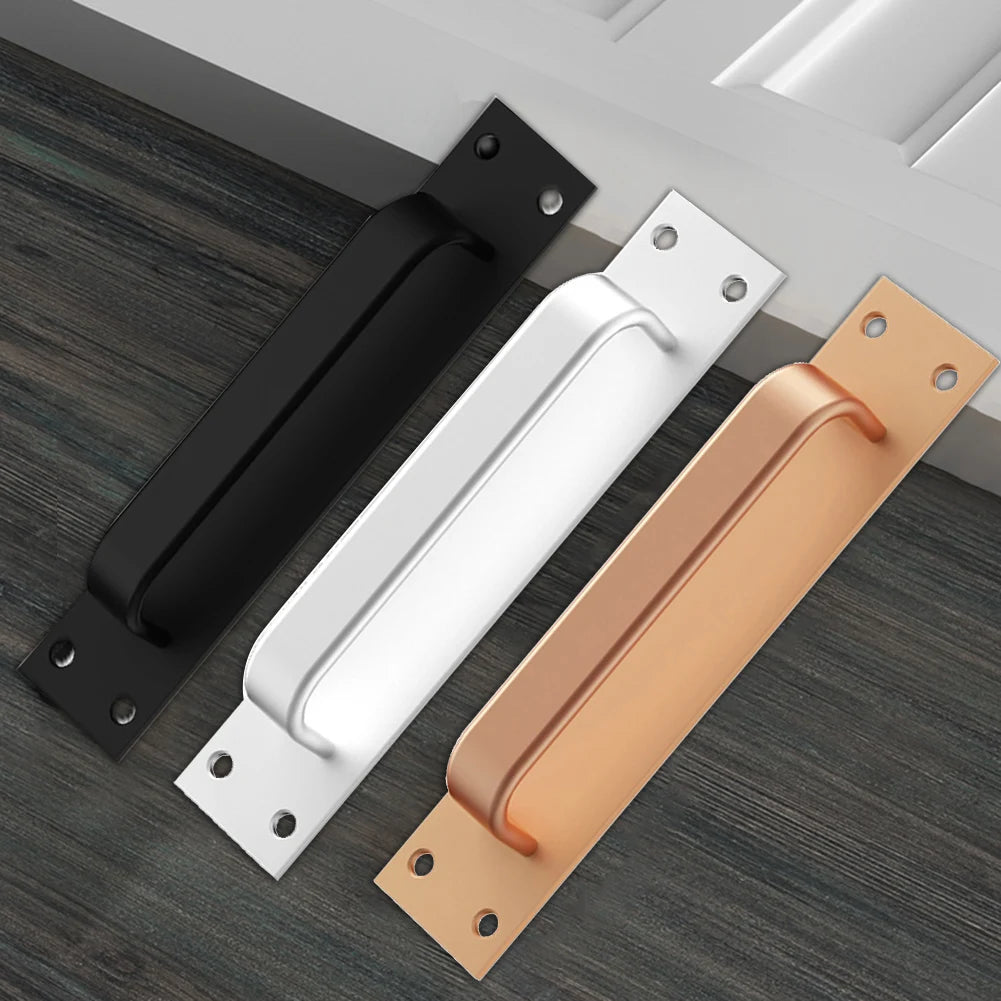 Door Handle Aluminum Alloy Window Cabinet Balcony Sliding Door Pull Punch-Free Pull Closet Furniture Hardware Home Improvement