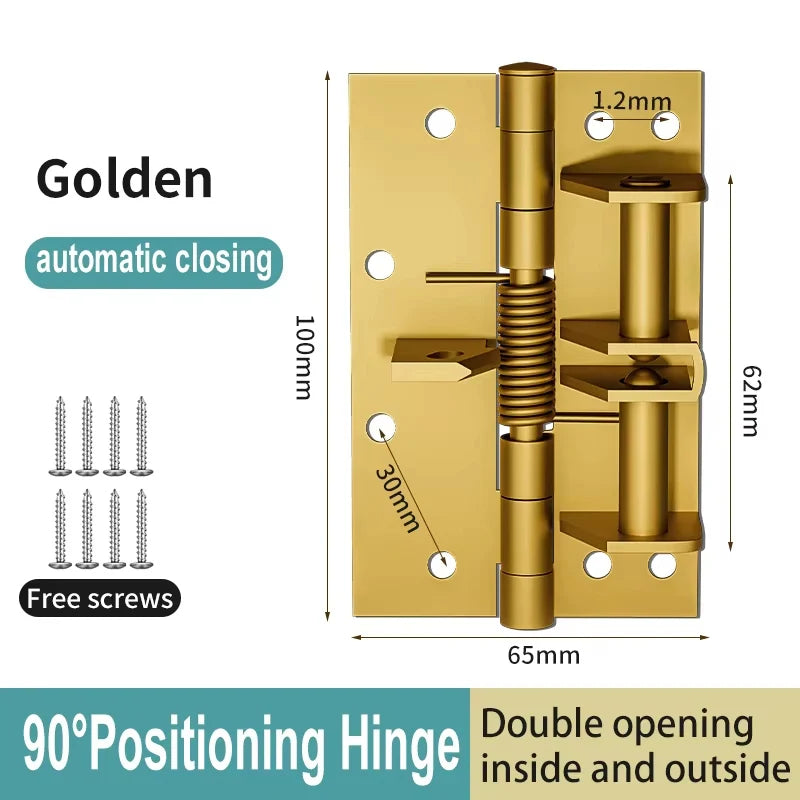4 Inch Automatic Door Closer Hinge for Cabinet Wardrobe Multi-function Detachable Spring Hinges Positioning Door Closer