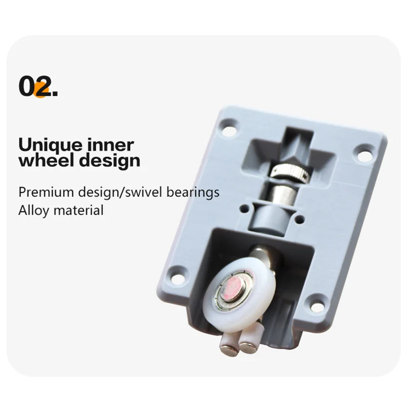 SSOUIM Sliding Door Track For Wardrobe Cabinet Hanging Cabinet With Smooth Gliding Bus Door Hardware Kit for Wooden Door