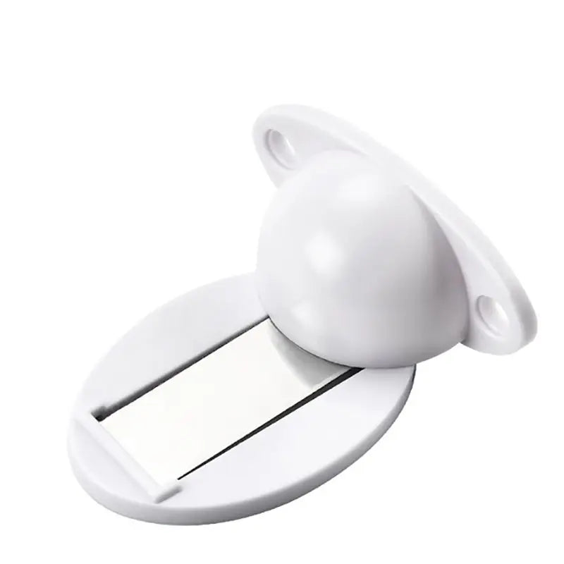 Door Stopper, Magnetic Door Stop White, Black Plastic Door Catch, Self Adhesive & Drilling Door Holder for Bedroom Bathroom