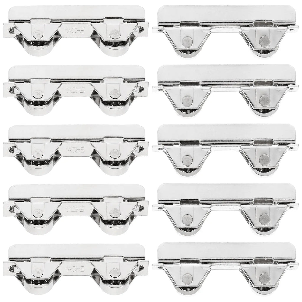 10pcs Sliding Door Wheels For Cabinet Rails Slides Chute Cabinets Roller Pulley Furniture Cabinets Glass Sliding Door Wheel