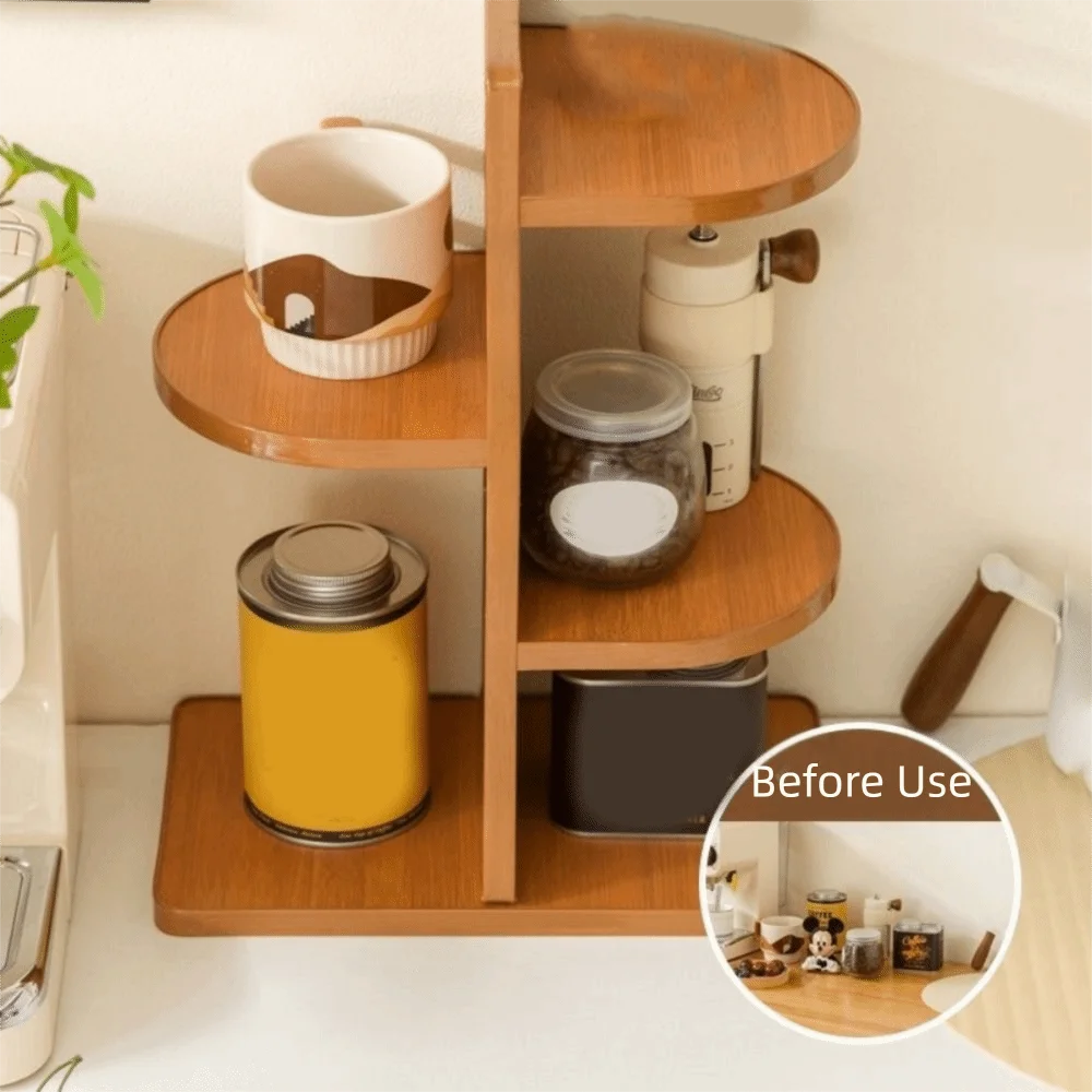 Practical Large Capacity Spice Storage Rack Anti-drop Space Saving Cup Holder Decorative Seasoning Bottle Holder Countertop