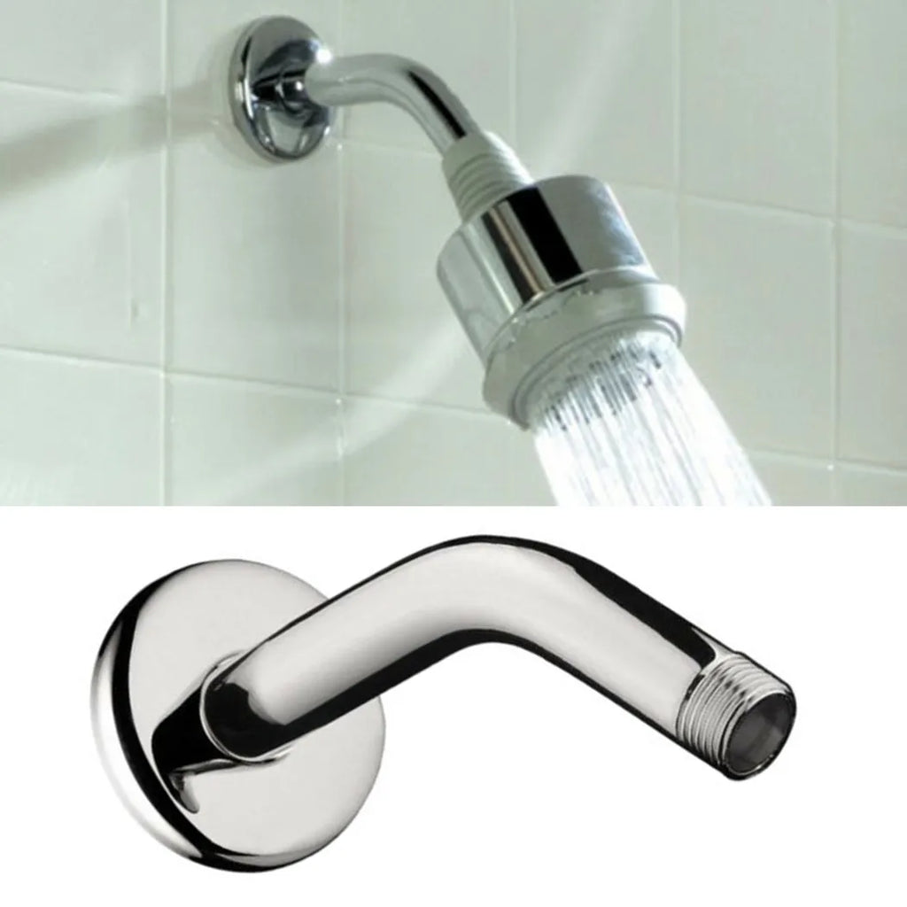 Bathroom Rainfall Shower Head Silver Chrome Water Saving Extension Shower Arm Bathroom Accessories Faucet Replacement